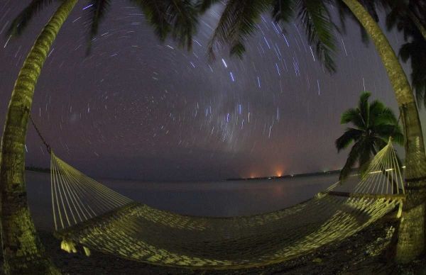 Cook Islands, Aitutaki Night sky in the tropics